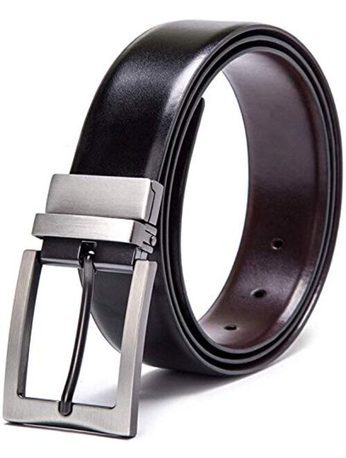 Men's Genuine Leather Dress Belts Made with Premium Quality - Classic and Fashion Design for Work Business and Casual