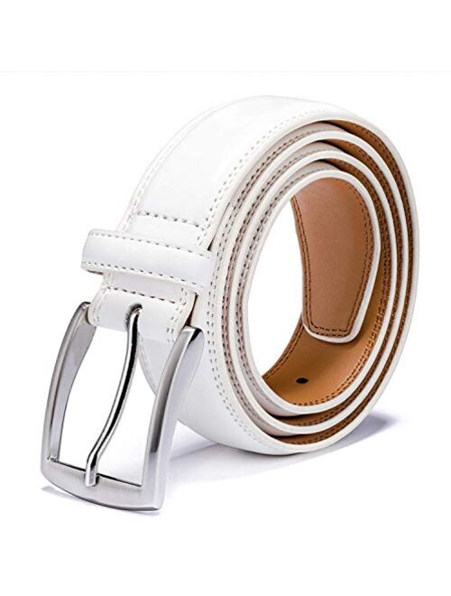 Men's Genuine Leather Dress Belts Made with Premium Quality - Classic and Fashion Design for Work Business and Casual