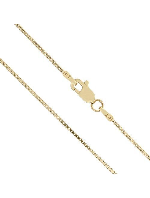 Honolulu Jewelry Company 14K Solid Yellow Gold Box Chain Necklace