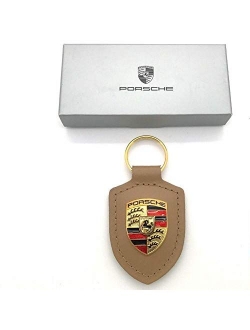 Porsche Genuine Key Chain Ring Vehicle Keys Crest Keyfob