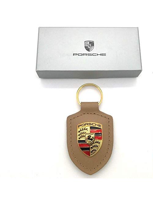 Porsche Genuine Key Chain Ring Vehicle Keys Crest Keyfob