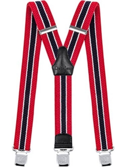 Mens Suspenders Very Strong Clips Heavy Duty Braces One Size Fits All Wide Y Shape