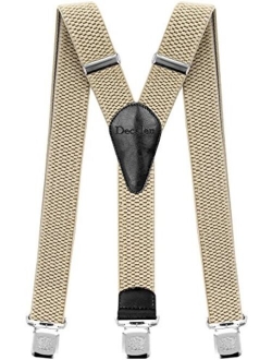 Mens Suspenders Very Strong Clips Heavy Duty Braces One Size Fits All Wide Y Shape