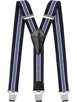 Mens Suspenders Very Strong Clips Heavy Duty Braces One Size Fits All Wide Y Shape