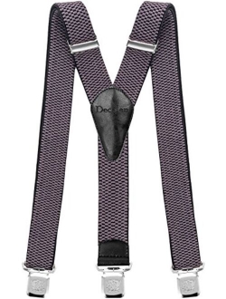 Mens Suspenders Very Strong Clips Heavy Duty Braces One Size Fits All Wide Y Shape