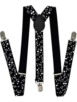 Trilece Suspenders for Men and Women Adjustable Elastic Y Back Style Suspender and Bow Tie Sets Metal Clips