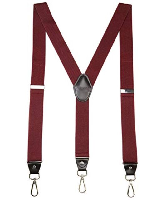 JIERKU Mens Suspenders with Swivel Hooks on Belt Loops Heavy Duty Big and Tall Adjustable Braces