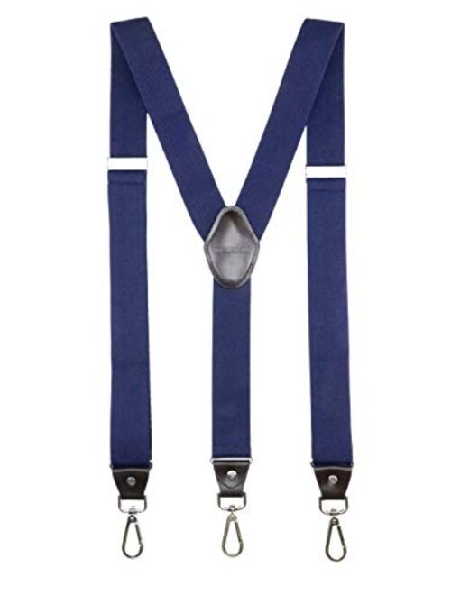 JIERKU Mens Suspenders with Swivel Hooks on Belt Loops Heavy Duty Big and Tall Adjustable Braces