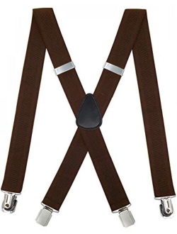 METUUTER Suspenders for Men Heavy Duty Strong Clips Adjustable Elastic X Back Braces Big and Tall Men's Suspenders