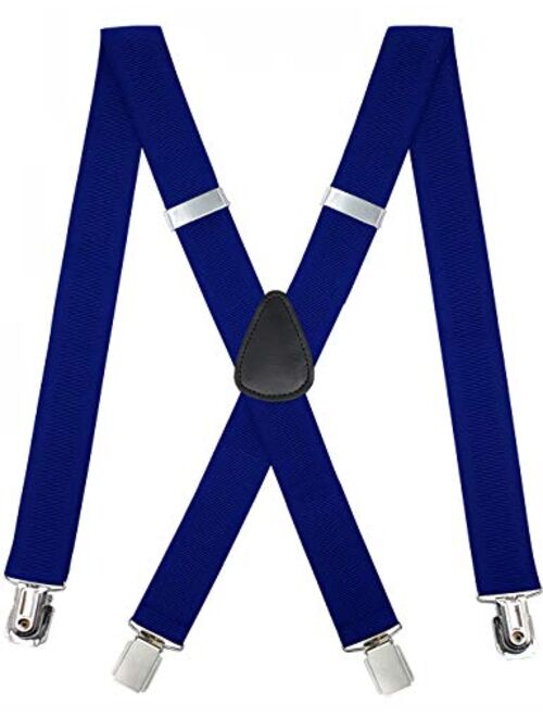 METUUTER Suspenders for Men Heavy Duty Strong Clips Adjustable Elastic X Back Braces Big and Tall Men's Suspenders