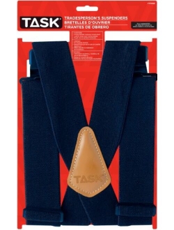 Task Tools T77409 Full Elastic Tradesperson's Suspenders, Blue