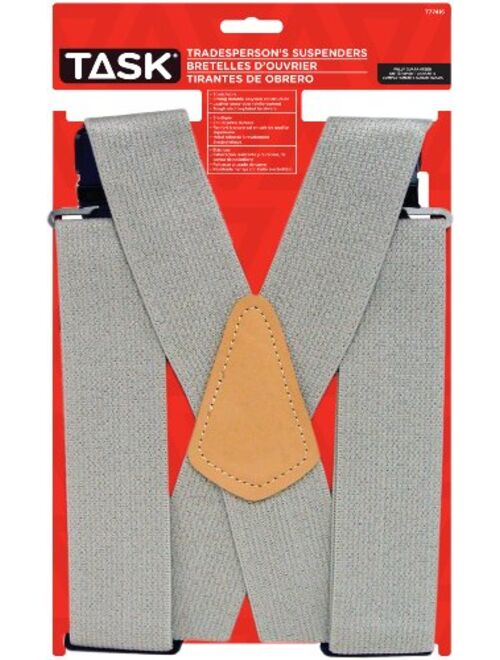 Task Tools T77409 Full Elastic Tradesperson's Suspenders, Blue