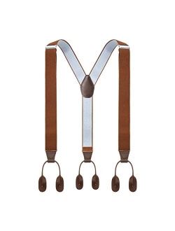 Mens Button End Suspenders 49 Inch Y-Back Adjustable Elastic Tuxedo Suspenders by Grade Code