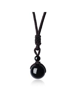 COAI Unisex Genuine Round Gemstone Beads Pendant Necklace