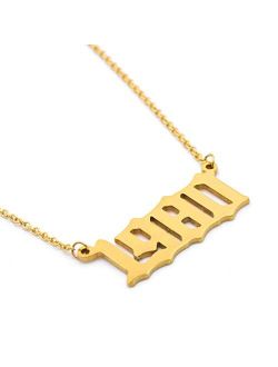 VLINRAS Birth Year Number Pendant Necklace for Women and Girls Birthday Gift Charm Friendship Jewelry 18k Gold Plated/Siver, 1980-2016