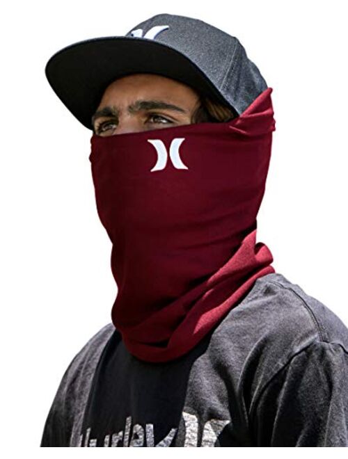 Hurley Multipurpose Lightweight Neck Gaiter Face Mask with Moisture Wicking Technology