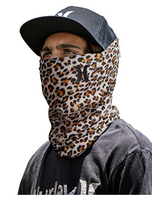 Hurley Multipurpose Lightweight Neck Gaiter Face Mask with Moisture Wicking Technology