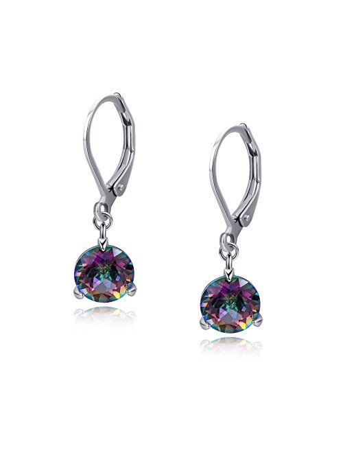 Hypoallergenic Rainbow Quartz Earrings Colourful Fashion Jewelry Gifts for Women Men Ladies