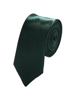 Soophen Mens Solid Color 2" Skinny Tie