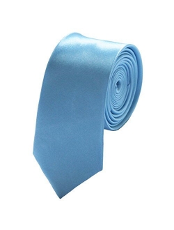 Soophen Mens Solid Color 2" Skinny Tie