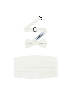 Men's Formal Satin Bowtie and Cummerbund Set