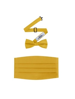 Men's Formal Satin Bowtie and Cummerbund Set