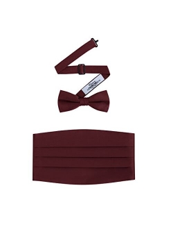 Men's Formal Satin Bowtie and Cummerbund Set