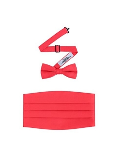 Men's Formal Satin Bowtie and Cummerbund Set