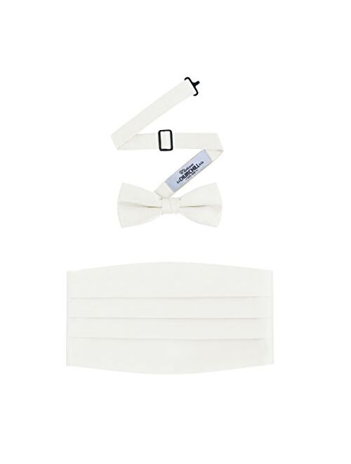 Men's Formal Satin Bowtie and Cummerbund Set