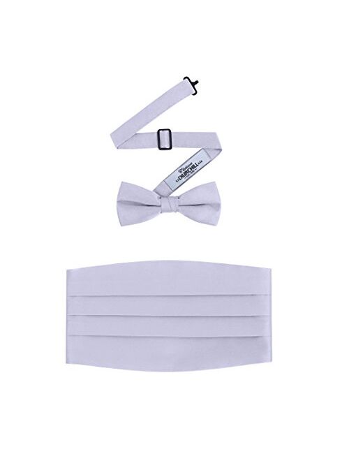 Men's Formal Satin Bowtie and Cummerbund Set