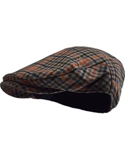 Wonderful Fashion Men's Herringbone Wool Tweed Newsboy IVY Cabbie Driving Hat