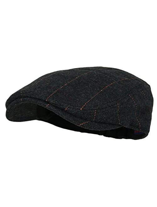 Wonderful Fashion Men's Herringbone Wool Tweed Newsboy IVY Cabbie Driving Hat