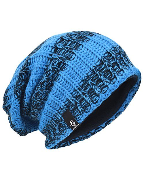 VECRY Men's Cool Cotton Beanie Slouch Skull Cap Long Baggy Hip-hop Winter Summer Hat