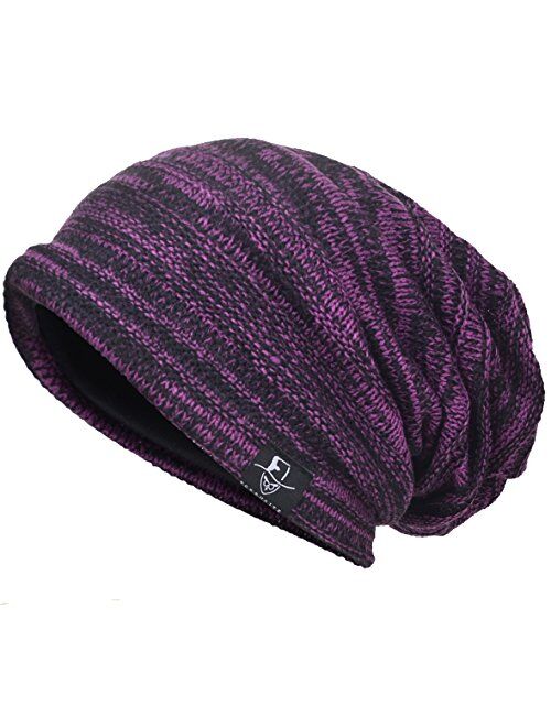 VECRY Men's Cool Cotton Beanie Slouch Skull Cap Long Baggy Hip-hop Winter Summer Hat