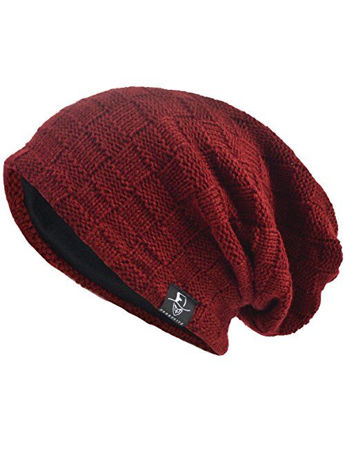 VECRY Men's Cool Cotton Beanie Slouch Skull Cap Long Baggy Hip-hop Winter Summer Hat