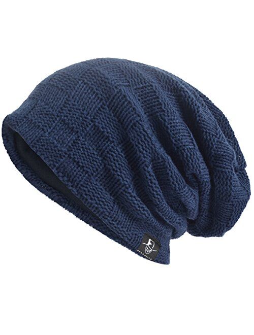 VECRY Men's Cool Cotton Beanie Slouch Skull Cap Long Baggy Hip-hop Winter Summer Hat