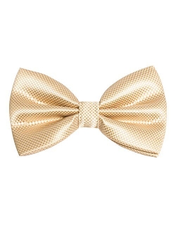 Alizeal Men's Solid Formal Banded Bow Ties Pre-tied