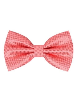 Alizeal Men's Solid Formal Banded Bow Ties Pre-tied