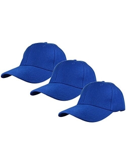 Gelante Plain Baseball Cap Adjustable Back Strap 3 PC