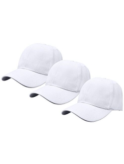 Gelante Plain Baseball Cap Adjustable Back Strap 3 PC