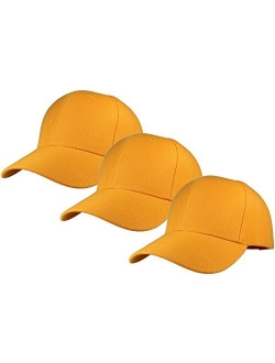 Gelante Plain Baseball Cap Adjustable Back Strap 3 PC