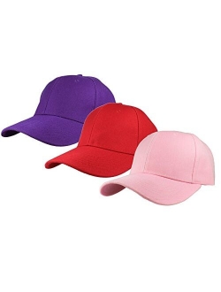 Gelante Plain Baseball Cap Adjustable Back Strap 3 PC