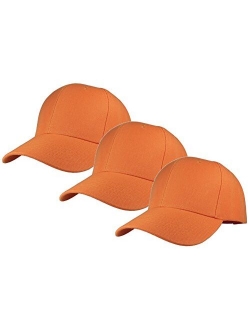 Gelante Plain Baseball Cap Adjustable Back Strap 3 PC