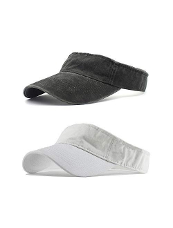 HH HOFNEN Sports Sun Visor Hats Twill Cotton Ball Caps for Men Women Adults Kids