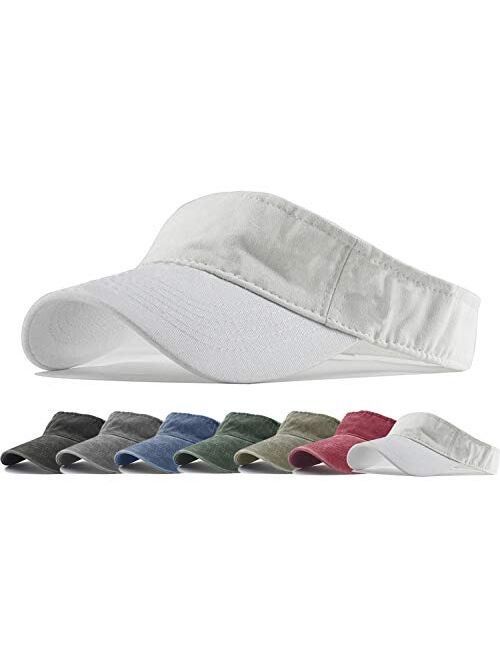 HH HOFNEN Sports Sun Visor Hats Twill Cotton Ball Caps for Men Women Adults Kids