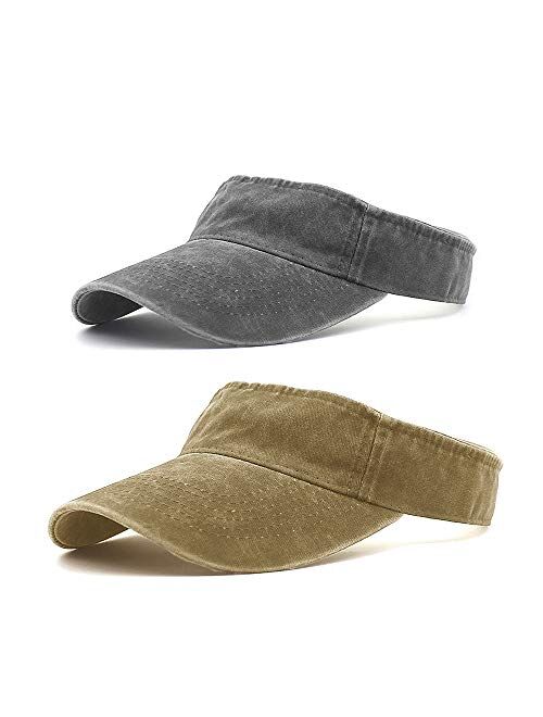 HH HOFNEN Sports Sun Visor Hats Twill Cotton Ball Caps for Men Women Adults Kids