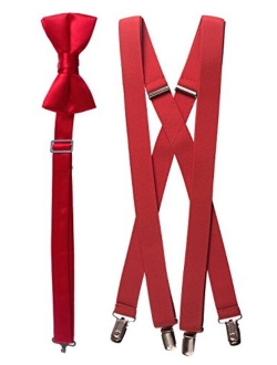 Tuxgear Bow Tie and Suspender Set Combo in Multiple Sizes and Colors