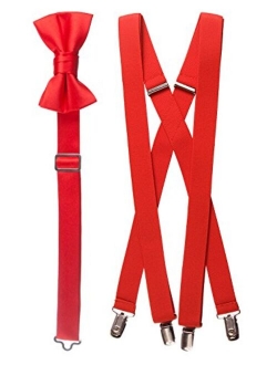 Tuxgear Bow Tie and Suspender Set Combo in Multiple Sizes and Colors