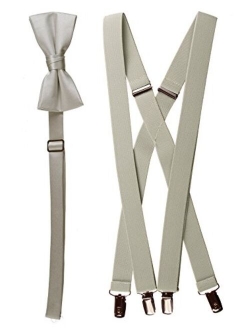 Tuxgear Bow Tie and Suspender Set Combo in Multiple Sizes and Colors