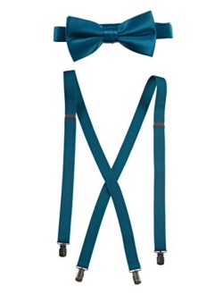 Tuxgear Bow Tie and Suspender Set Combo in Multiple Sizes and Colors